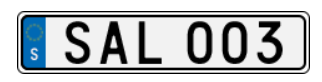 License plate "SAL 003"